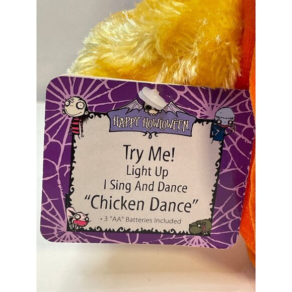 Dan Dee Happy Halloween Chicken Dance pumpkin duck 8" not working yellow orange - Picture 3 of 13